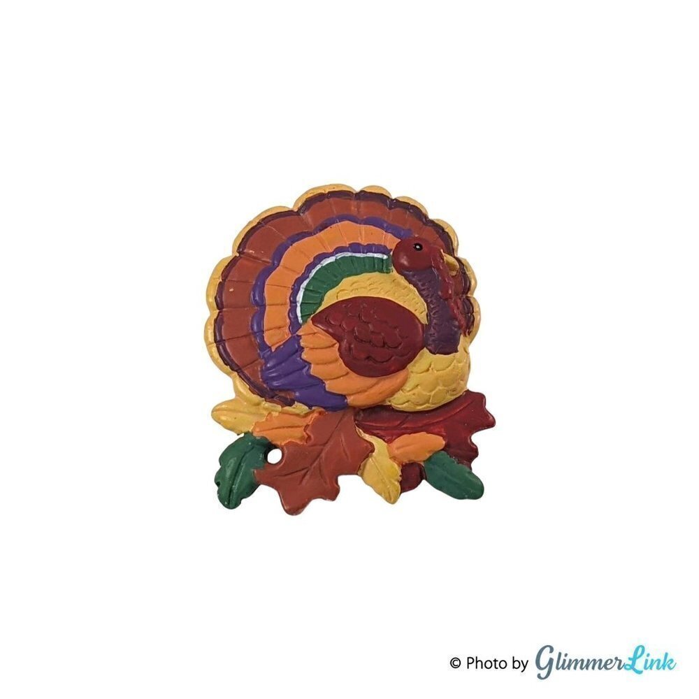 Vintage Thanksgiving Turkey Autumn Fall Brooch